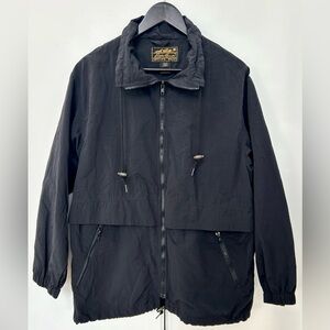 Vintage Eddie Bauer Black Windbreaker Jacket Women’s Small Lightweight Outdoor